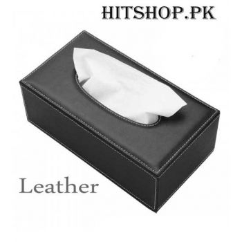 Office Home Car Pure Leather Tissue Box